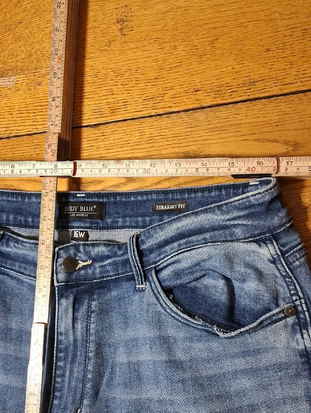 SOLD SOLD BLUE STRAIGHT FIT Distressed Pants Denim Preowned Used - Picture 3 of 5
